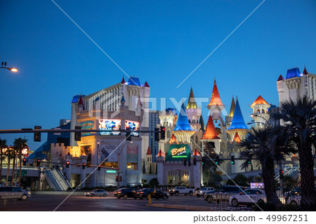 Las Vegas boulevard night view 49967251