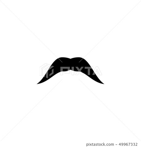 Funny retro fake mustache black icon. Mens Funny retro fake mustache black icon. Mens 49967332