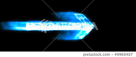 Blue light arrow 49968487