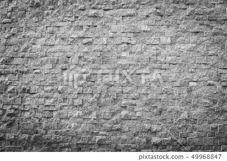 Gray and black color stone brick texture and surface for background 49968847
