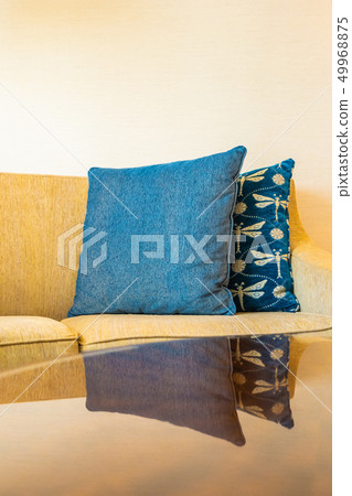 Comfortable pillow on sofa decoration Comfortable pillow on sofa decoration 49968875
