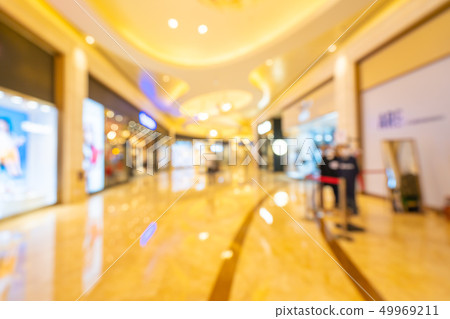 Abstract blur and defocused shopping mall of department store Abstract blur and defocused shopping mall of department store 49969211