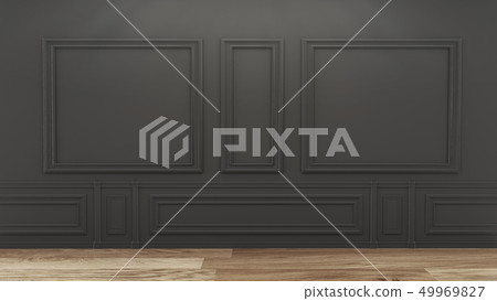 Empty luxury room interior with black wall 49969827