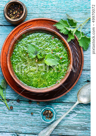 Green nettle soup Green nettle soup 49970072
