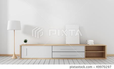 Tv cabinet in modern empty room Japanese Tv cabinet in modern empty room Japanese 49970297