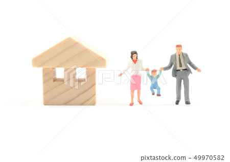 House and parent and child 49970582