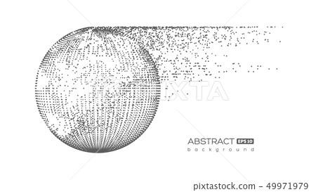 Abstract particles sphere with explosion effect. Abstract particles sphere with explosion effect. 49971979