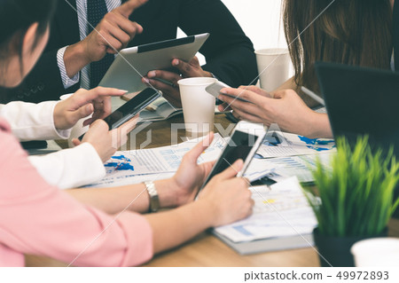 Business People in Group Meeting at Office Room. Business People in Group Meeting at Office Room. 49972893