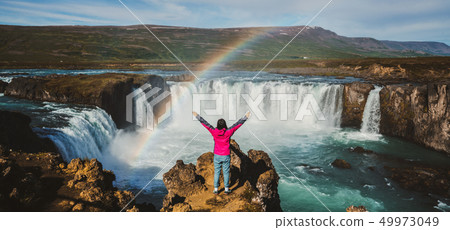 The Godafoss waterfall in north Iceland. The Godafoss waterfall in north Iceland. 49973049