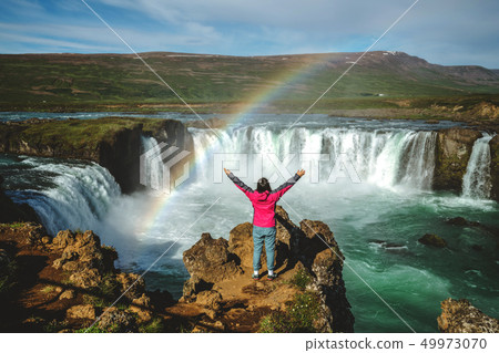 The Godafoss waterfall in north Iceland. The Godafoss waterfall in north Iceland. 49973070