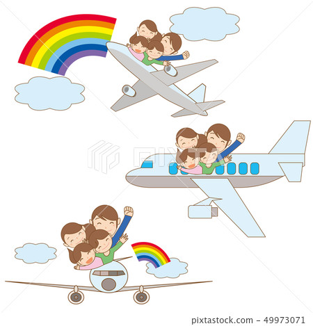 乘飛機的家庭旅行 49973071