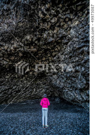 Volcanic Cave on Reynisdrangar beach, Vik, Iceland 49973087