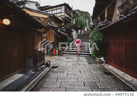 Traveler in Higashiyama District, Kyoto, Japan Traveler in Higashiyama District, Kyoto, Japan 49973138