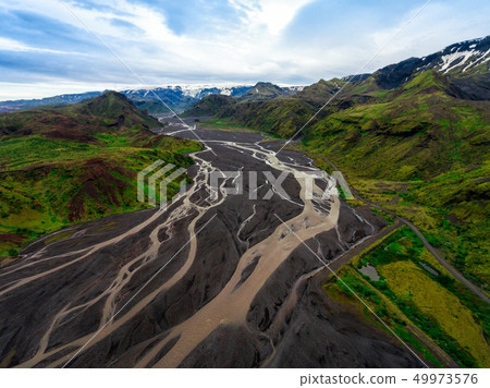 The landscape of Thorsmork in highland of Iceland. 49973576