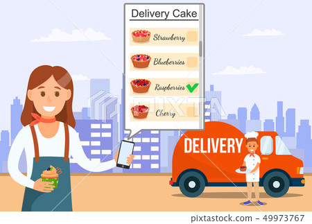 Delivery Online Service of Sweet Cakes and Tarts. Delivery Online Service of Sweet Cakes and Tarts. 49973767