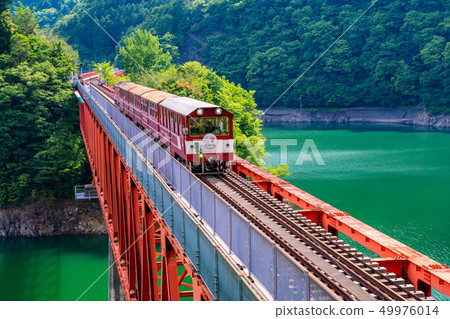 [Shizuoka Prefecture] A train that departed from Oku Oi Kogami Station in early summer 49976014