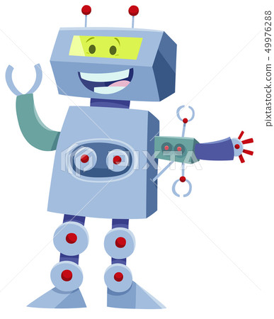 funny robot cartoon comic character funny robot cartoon comic character 49976288
