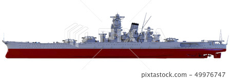 T omoba 舟の絵 Battleship Yamato - Stock Illustration [56843397] - PIXTA