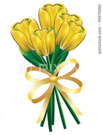 Tulip bouquet with bow Tulip bouquet with bow 49978066
