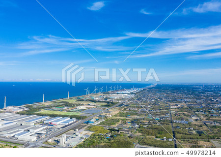 Industrial zone aerial view 49978214