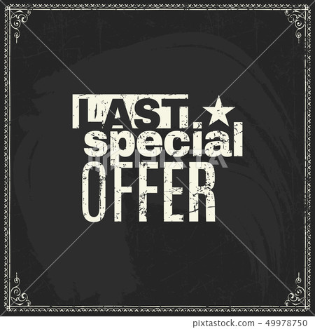 Sale logo offer design on blackboard background 49978750