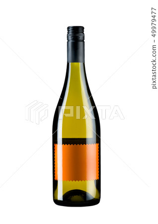 bottle of wine on white 49979477