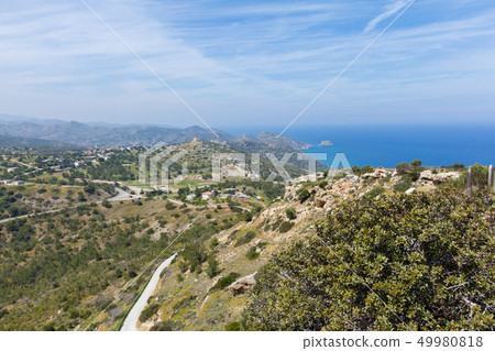 Landscape of Limnitis area around Vouni, Cyprus 49980818