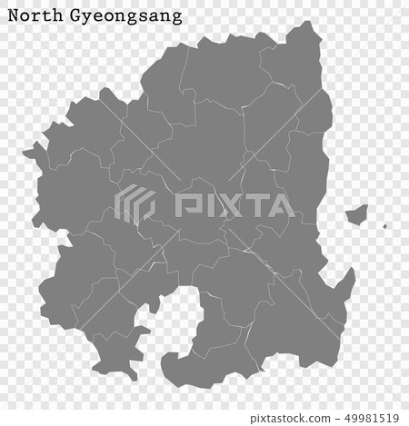 High Quality map province of South Korea 49981519