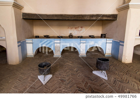 Old colonial kitchen with range Old colonial kitchen with range 49981766