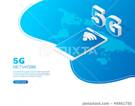 5G Network technology concept. 49981780
