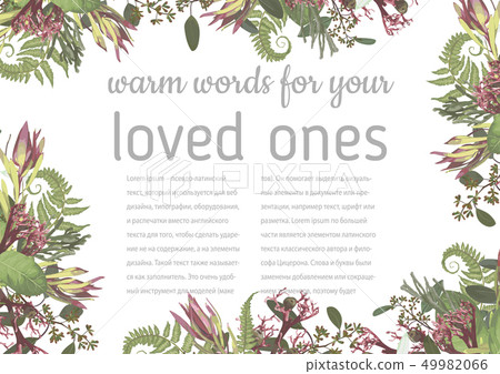 Wedding, watercolor seasonal flower card.Plants, Wedding, watercolor seasonal flower card.Plants, 49982066