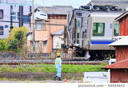 JR Train Derailment Japan 2019 West Nihonsesen Gobo Station Train Derailment Site 13 49984642