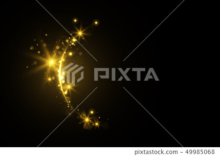 Magic golden light effect  49985068