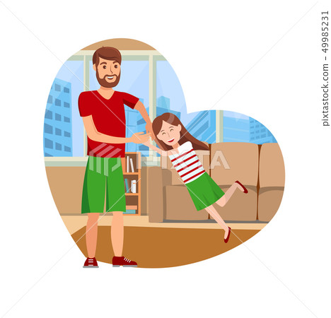 Happy Father Day Flat Vector Isolated Illustration Happy Father Day Flat Vector Isolated Illustration 49985231
