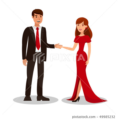 Rich Couple on Romantic Date Vector Illustration Rich Couple on Romantic Date Vector Illustration 49985232