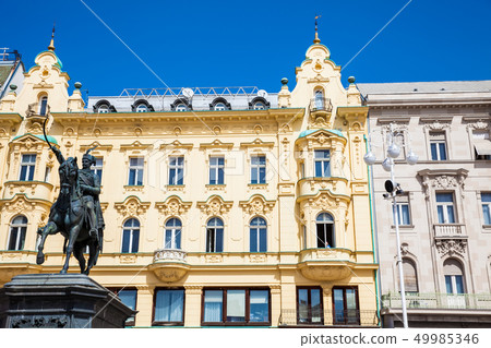 Statue of Ban Jelacic erected on1866 in Zagreb Statue of Ban Jelacic erected on1866 in Zagreb 49985346