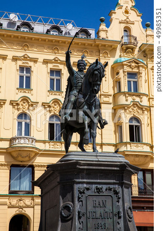 Statue of Ban Jelacic erected on1866 in Zagreb Statue of Ban Jelacic erected on1866 in Zagreb 49985351