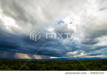 thunder storm sky Rain clouds thunder storm sky Rain clouds 49985587