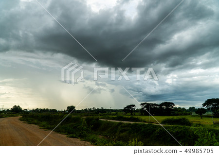 Storm clouds with the rain 49985705