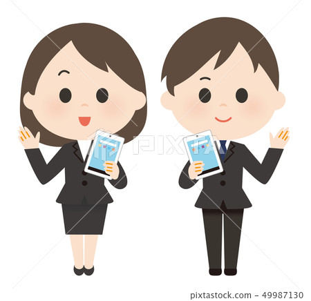 Men and women suit mobile Men and women suit mobile 49987130