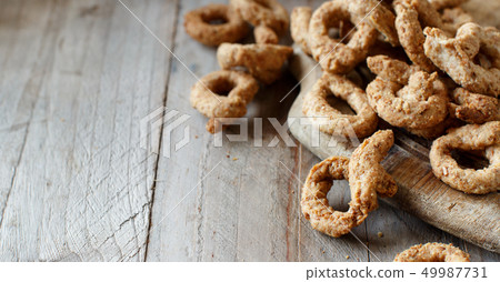 Taralli Traditional Italian snack from Puglia 49987731