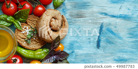Frisella, typical south italian bread 49987783