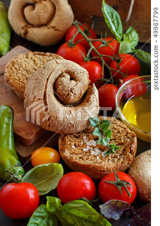 Frisella, typical south italian bread 49987799