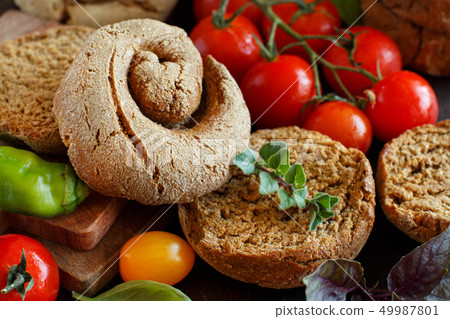 Frisella, typical south italian bread Frisella, typical south italian bread 49987801