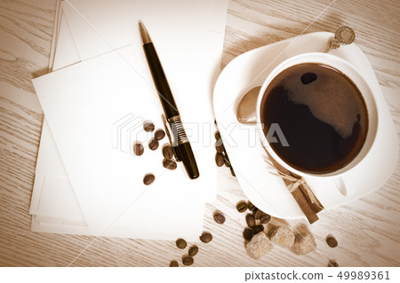 Coffee and letters Coffee and letters 49989361