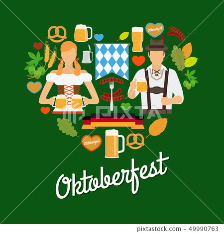 Oktoberfest flat elements - Stock Illustration [49990763] - PIXTA