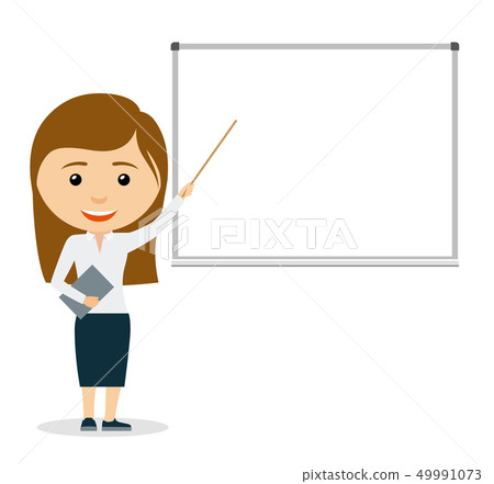 Young business woman giving a presentation Young business woman giving a presentation 49991073