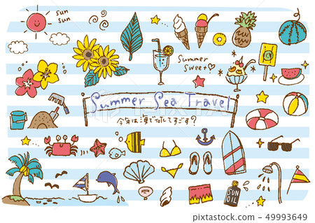 Summary of summer bathing items Summary of summer bathing items 49993649
