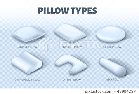 Horizontal Banner Written Pillow Types Infographic 49994257