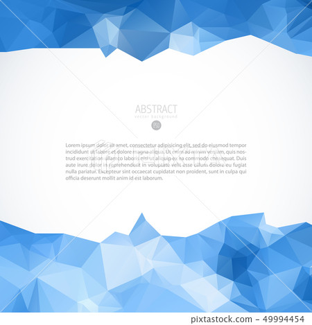 Blue triangle background banner brochure template 49994454